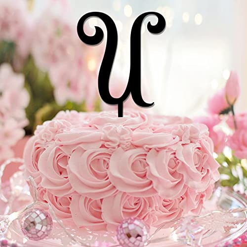 Tortenaufsatz mit Buchstabe U, Monogramm, Initialname für Hochzeitstag, Party, Gastgeschenke, Kranz, Blumenländer, wiederverwendbar, Brautparty, Geschenke für Kinder, Acryl, Schwarz, Auswahl des Tortenaufsatz mit Buchstabe U, Monogramm, Initialname für Hochzeitstag, Party, Gastgeschenke, Kranz, Blumenländer, wiederverwendbar, Brautparty, Geschenke für Kinder, Acryl, Schwarz, Auswahl des von CustonCares