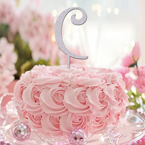 Tortenaufsatz mit Initiale C, Hochzeitsbuchstabe, Monogramm, Name für Hochzeit, Verlobung, Party, Dekoration, rustikale Romantik, wiederverwendbar, Verlobungsgeschenke für Kinder, Glitzer, Silber Tortenaufsatz mit Initiale C, Hochzeitsbuchstabe, Monogramm, Name für Hochzeit, Verlobung, Party, Dekoration, rustikale Romantik, wiederverwendbar, Verlobungsgeschenke für Kinder, Glitzer, Silber von CustonCares