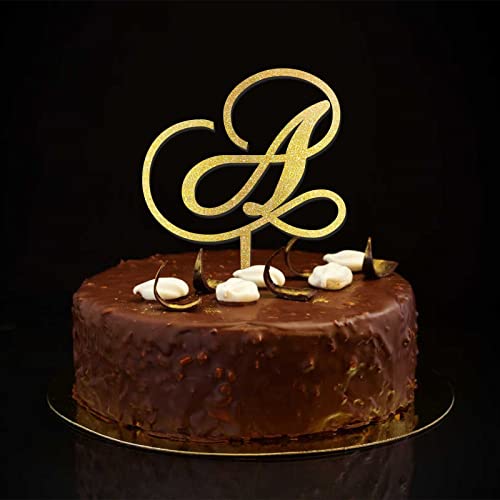 Tortenaufsatz mit Monogramm A, Initiale, Einzelbuchstabe, Namenkranz, Blumenmuster, romantisch, für Hochzeit, Verlobung, Party, Dekoration, wiederverwendbar, personalisierbar, 26 Buchstaben Tortenaufsatz mit Monogramm A, Initiale, Einzelbuchstabe, Namenkranz, Blumenmuster, romantisch, für Hochzeit, Verlobung, Party, Dekoration, wiederverwendbar, personalisierbar, 26 Buchstaben von CustonCares