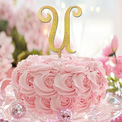 Tortenaufsatz mit Monogramm U, Initialbuchstabe, Name, Glitzer, Gold, für Hochzeitstag, Kuchendekorationen, elegant, wiederverwendbar, Blumenkranz, Hochzeitsgeschenke für Familie und Freunde, Auswahl Tortenaufsatz mit Monogramm U, Initialbuchstabe, Name, Glitzer, Gold, für Hochzeitstag, Kuchendekorationen, elegant, wiederverwendbar, Blumenkranz, Hochzeitsgeschenke für Familie und Freunde, Auswahl von CustonCares