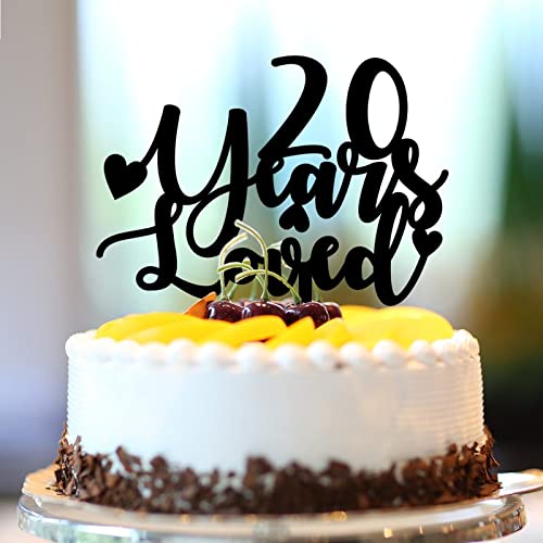 Tortenaufsatz zum 20. Hochzeitstag, personalisierbar, elegant, Party-Dekoration, Hochzeitsgeschenke für Paare, Acryl, Schwarz Tortenaufsatz zum 20. Hochzeitstag, personalisierbar, elegant, Party-Dekoration, Hochzeitsgeschenke für Paare, Acryl, Schwarz von CustonCares
