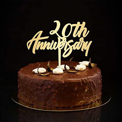 Tortenaufsatz zum 20. Hochzeitstag, personalisierbar, goldfarbener Strand, Kuchendekoration, Hochzeitsgeschenke für Freund/Freundin, 15,2 cm Tortenaufsatz zum 20. Hochzeitstag, personalisierbar, goldfarbener Strand, Kuchendekoration, Hochzeitsgeschenke für Freund/Freundin, 15,2 cm von CustonCares