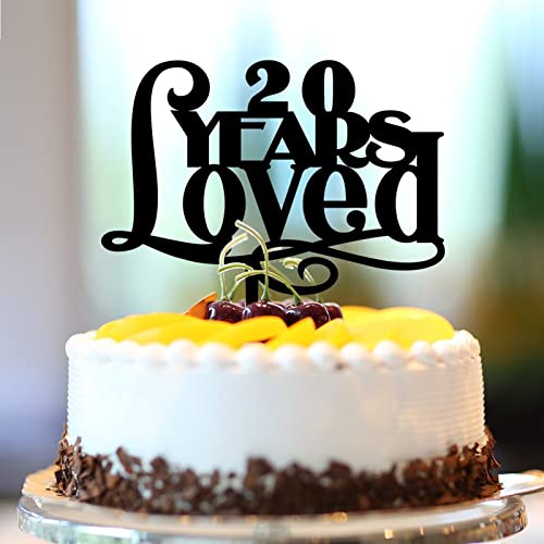 Tortenaufsatz zum 20. Hochzeitstag, personalisierbar, rustikal, Partyzubehör, Jahrestag, Hochzeitsgeschenke für Braut und Bräutigam, Acryl, Schwarz Tortenaufsatz zum 20. Hochzeitstag, personalisierbar, rustikal, Partyzubehör, Jahrestag, Hochzeitsgeschenke für Braut und Bräutigam, Acryl, Schwarz von CustonCares