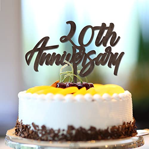 Tortenaufsatz zum 20. Hochzeitstag, romantisches Geschenk zum 20. Hochzeitstag, Hochzeitsgeschenke für Ehemann/Ehefrau, braunes Holz Tortenaufsatz zum 20. Hochzeitstag, romantisches Geschenk zum 20. Hochzeitstag, Hochzeitsgeschenke für Ehemann/Ehefrau, braunes Holz von CustonCares