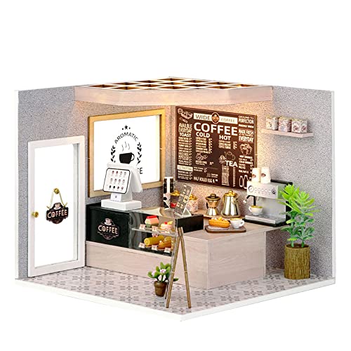 Cute Room 3D-Puzzle Puppenhaus DIY Holz Miniaturhaus Modellbausatz Kaffee von CUTEROOM