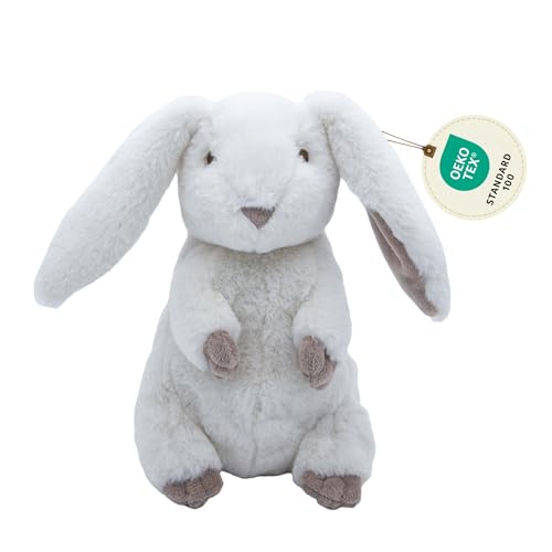 Cute Since 1999 Kuscheltier Baby ab 0 Monate - Kuscheltiere für Junge & Mädchen - Sachen & Geschenk für Neugeborene - Plüschtiere Kinder - Sitzendes Stofftiere (Hase) von Cute Since 1999