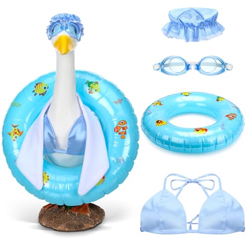 Cutecrop Bikini Gans Outfit Kleidung für 58,4 cm hohen Zement oder Kunststoff Gans Rasen Sommer Schwimmen Kleidung Veranda Garten Kostüm von Cutecrop