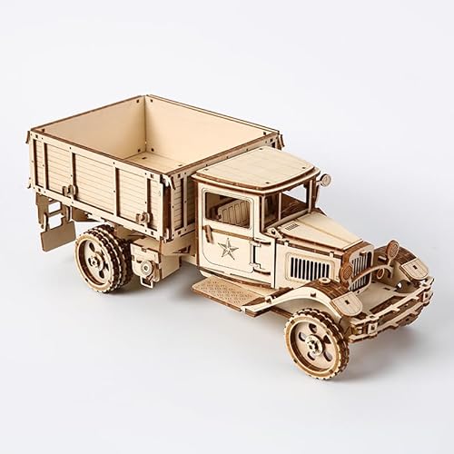 Cuteefun 3D Holz Puzzle, Auto Holzmodellbausatz, Machen Sie Ihr Eigenes Holzhandwerk Kit, für Erwachsene und Jugendliche zu Bauen, Ideal für Geburtstag Weihnachten Vatertag (Lastwagen) von Cuteefun