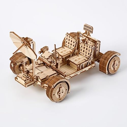 Cuteefun 3D Holz Puzzle, Auto Holzmodellbausatz, Machen Sie Ihr Eigenes Holzhandwerk Kit, für Erwachsene und Jugendliche zu Bauen, Ideal für Geburtstag Weihnachten Vatertag (Mondfahrrad) von Cuteefun