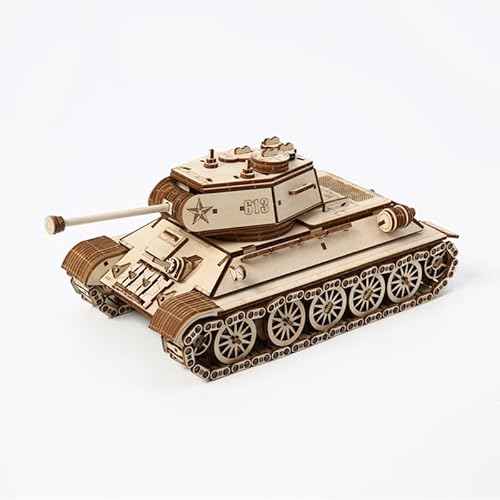 Cuteefun 3D Holz Puzzle, Auto Holzmodellbausatz, Machen Sie Ihr Eigenes Holzhandwerk Kit, für Erwachsene und Jugendliche zu Bauen, Ideal für Geburtstag Weihnachten Vatertag (Panzer) von Cuteefun