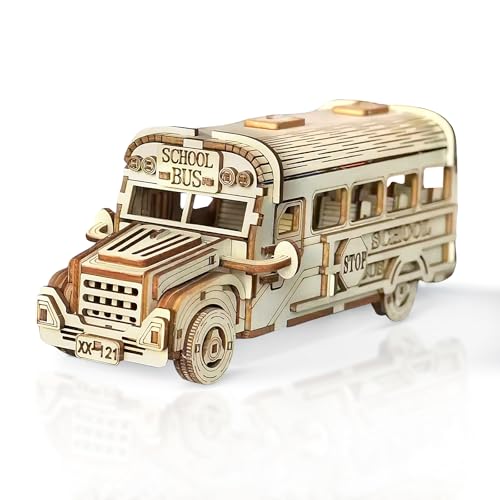 Cuteefun 3D Holzmodelle Bausätze Erwachsene, Schulbus, Hölzerne Mechanische 3D Puzzle, Baukasten Holz, Geschenkideen für Jungen Mädchen Teenager Männer und Frauen Cuteefun 3D Holzmodelle Bausätze Erwachsene, Schulbus, Hölzerne Mechanische 3D Puzzle, Baukasten Holz, Geschenkideen für Jungen Mädchen Teenager Männer und Frauen von Cuteefun