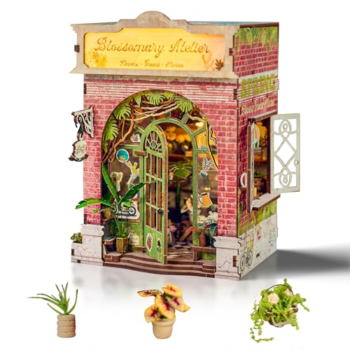 Cuteefun DIY Book Nook Kit, Miniatur Haus Selber Bauen mit LED Touch Licht, Puppenhaus Häuser, Einzigartige Nook Art zur Bücherwelt-Verschönerung von Cuteefun