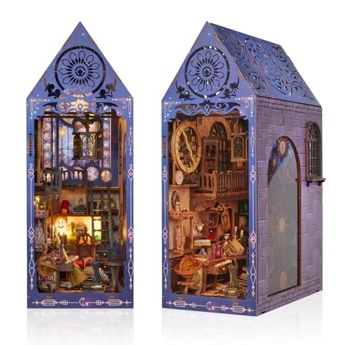 Cuteefun DIY Book Nook Kit, Miniatur Puppenhaus, Holz Book Nook Kit für Erwachsene Bauen, Machen Sie Ihr Eigenes Handwerk Haus Modell für Geburtstag (Magie Forschung Gesellschaft) von Cuteefun