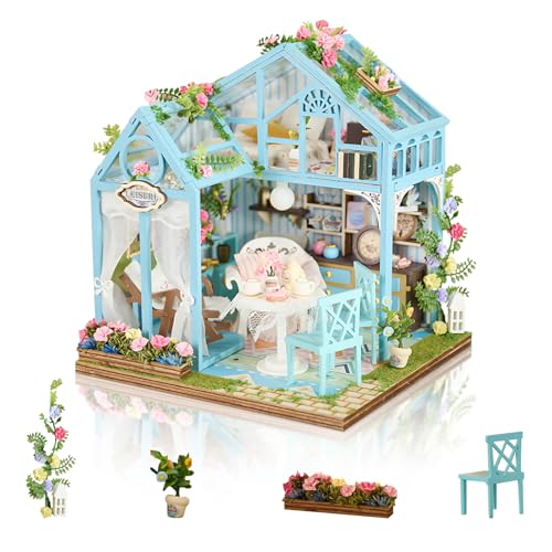 Cuteefun DIY Miniatur Haus Bausatz für Erwachsene zum Bauen von DIY Handwerkshaus Modellbausatz mit Möbel und Werkzeug Machen Sie Ihr eigenes kreatives Geschenk (Freizeitraum) von Cuteefun