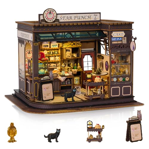 Cuteefun DIY Miniatur-Haus Bausatz für Erwachsene zum Bauen von DIY Handwerkshaus Modellbausatz mit Möbel und Werkzeug Machen Sie Ihr eigenes kreatives Geschenk (Zauberladen) von Cuteefun
