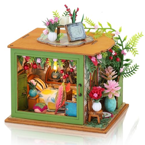 Cuteefun DIY Miniatur Haus Kits für Erwachsene, Miniatur Kleines Haus Craft Kit, Mini Diorama Zimmer mit Möbeln für Geschenk Geburtstag Vatertag (Geheimer Garten) von Cuteefun