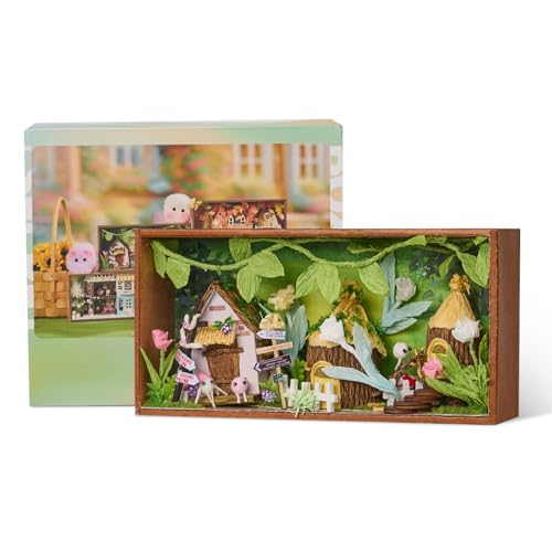 Cuteefun DIY Miniatur Puppenhaus Kit, Puppenhaus, Holz Modellbausätze, Kreative Ornamente, für Erwachsene und Jugendliche, Bauen Sie Ihr eigenes Traumhaus Modell (Frühling) von Cuteefun