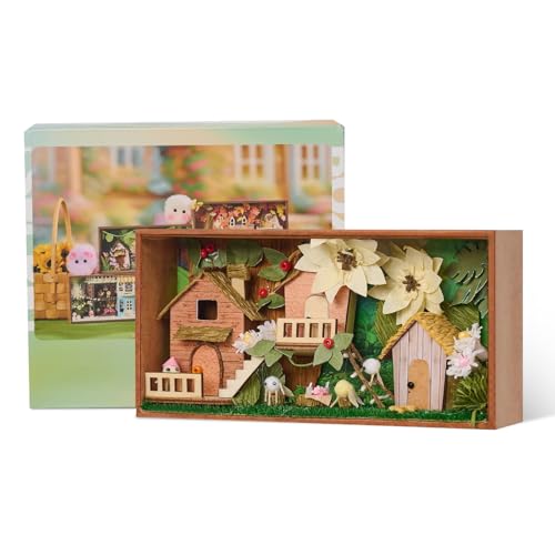 Cuteefun DIY Miniatur Puppenhaus Kit, Puppenhaus, Holz Modellbausätze, Kreative Ornamente, für Erwachsene und Jugendliche, Bauen Sie Ihr eigenes Traumhaus Modell (Sommer) von Cuteefun