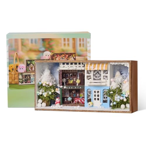 Cuteefun DIY Miniatur Puppenhaus Kit, Puppenhaus, Holz Modellbausätze, Kreative Ornamente, für Erwachsene und Jugendliche, Bauen Sie Ihr eigenes Traumhaus Modell (Winter) von Cuteefun
