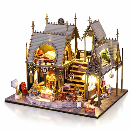 Cuteefun DIY Miniatur Puppenhaus Meer Kit, Miniatur Hau DIY Hölzernes Puppenhaus für Erwachsene, Como Regalo de Navidad de Cumpleaños (Zauberzimmer) von Cuteefun