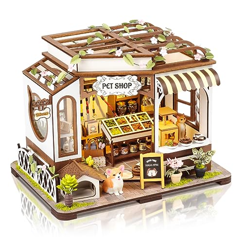 Cuteefun DIY Puppenhaus Miniatur Kit, Puppenhaus Bausatz mit Haustierhaus, Handwerk Miniatur Modellbausätze für Geburtstag Weihnachten Cuteefun DIY Puppenhaus Miniatur Kit, Puppenhaus Bausatz mit Haustierhaus, Handwerk Miniatur Modellbausätze für Geburtstag Weihnachten von Cuteefun