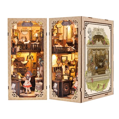 Cutefun Book Nook Kit,Puppenhaus,DIY Miniatur Haus Book Nook,Häuser Modellbausätze mit LED Leuchten und Einsteckbar Staubschutzplatte,Modellbau Kit für Erwachsene,Grandfather's Antiques Store Cutefun Book Nook Kit,Puppenhaus,DIY Miniatur Haus Book Nook,Häuser Modellbausätze mit LED Leuchten und Einsteckbar Staubschutzplatte,Modellbau Kit für Erwachsene,Grandfather's Antiques Store von Cutefun