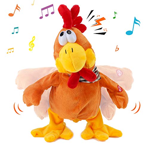 Cuteoy 13“ Quäkendes Huhn Musikalisches Plüschtier Plüschtiere Gehen Singen Winken Hahn Elektronisches Interaktives Plüschspielzeug für Kinder Jungen Mädchen Ostern Weihnachten Geschenke Cuteoy 13“ Quäkendes Huhn Musikalisches Plüschtier Plüschtiere Gehen Singen Winken Hahn Elektronisches Interaktives Plüschspielzeug für Kinder Jungen Mädchen Ostern Weihnachten Geschenke von Cuteoy
