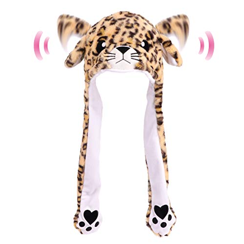 Cuteoy Gepard Hut Plüsch tierische Ohren bewegt springende Kleider Die Kinder als Rolle -Spielenparty Party Party von Cuteoy