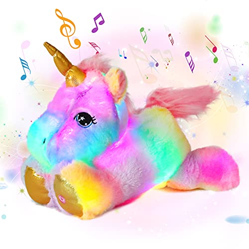 Cuteoy Musical Plüsch Einhorn Stofftier Glowing LED Light-up Nachtlicht Spielzeug Singing Lullabies Geburtstag Weihnachten Plüsch Geschenke für Kinder Cuteoy Musical Plüsch Einhorn Stofftier Glowing LED Light-up Nachtlicht Spielzeug Singing Lullabies Geburtstag Weihnachten Plüsch Geschenke für Kinder von Cuteoy