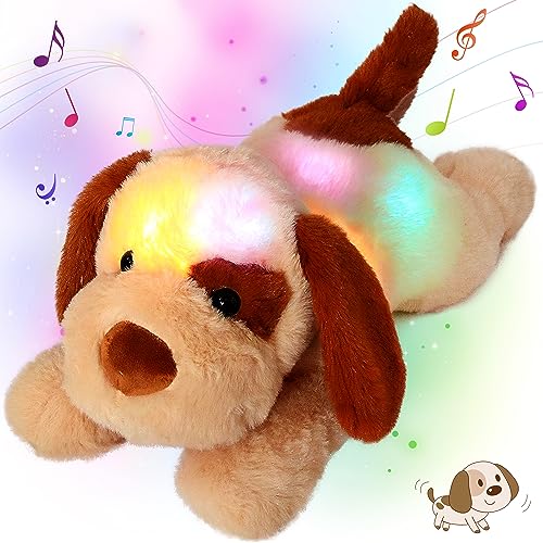 Cuteoy Musical Plüsch Hund Plüschtier Soft Glowing LED Light-up Nachtlicht Spielzeug Singing Lullabies Geburtstag Weihnachten Plüschtiere Geschenke für Kinder Cuteoy Musical Plüsch Hund Plüschtier Soft Glowing LED Light-up Nachtlicht Spielzeug Singing Lullabies Geburtstag Weihnachten Plüschtiere Geschenke für Kinder von Cuteoy
