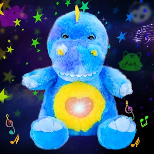 Cuteoy Plüsch Dinosaurier Stern Projektor Musikalisch Einstellbar Singend Nachtlicht Gefüllte Tiere Leuchtende Kawaii Plüschtiere Spielzeug Geschenke für Kinder von Cuteoy
