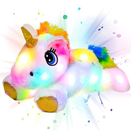 Cuteoy Weißes Einhorn LED Plüschtier Light up Plüsch Geburtstag Weihnachten Plüschtiere Spielzeug Geschenke für Kinder Kleinkind Mädchen, 15“ Cuteoy Weißes Einhorn LED Plüschtier Light up Plüsch Geburtstag Weihnachten Plüschtiere Spielzeug Geschenke für Kinder Kleinkind Mädchen, 15“ von Cuteoy
