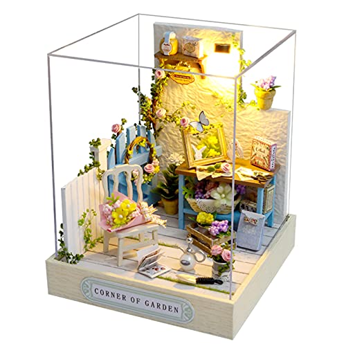 CUTEROOM DIY Miniatur Haus Puppenhaus Kit Puppenhaus Miniatur mit Möbeln Miniatur Haus Modell bausatz für Mädchen und Jungen Kinder von CUTEROOM