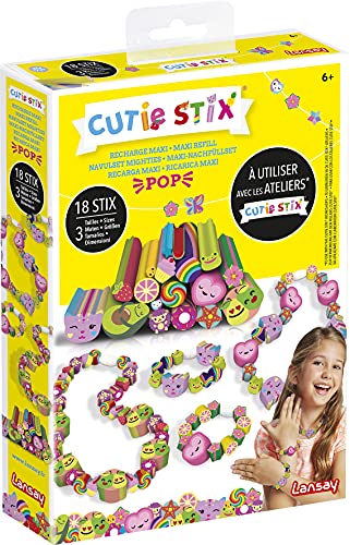 Cutie Stix - Nachfüllset Maxi Pop - Kinder-Bastelset für Schmuck - Ab 6 Jahren - Lansay von Lansay