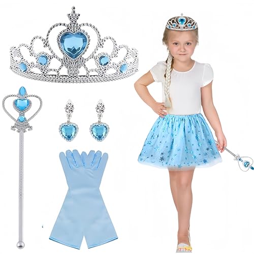 Prinzessin Kostüme Set,Prinzessin Kostüme Zubehör Set,Mädchen Dress Up Zubehör,Prinzessin Dress Up Accessoires,mit Diadem,Handschuhe,Zauberstab,Ohrring,Geschenk für Geburtstage,Cosplay und Festivals Prinzessin Kostüme Set,Prinzessin Kostüme Zubehör Set,Mädchen Dress Up Zubehör,Prinzessin Dress Up Accessoires,mit Diadem,Handschuhe,Zauberstab,Ohrring,Geschenk für Geburtstage,Cosplay und Festivals von Cutiolly
