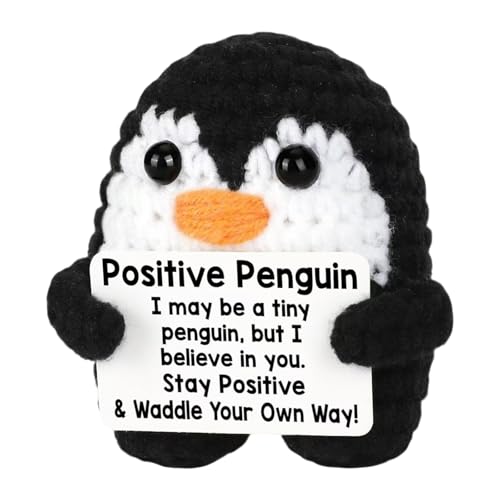 CutitiUU Lustige positive Pinguine, kleine handgefertigte Häkeltiere, niedliches Geschenk, Mini-lustiges positives Häkel-Pinguin-Geschenk, inspirierendes Geburtstagsgeschenk für Kollegen, Mitarbeiter CutitiUU Lustige positive Pinguine, kleine handgefertigte Häkeltiere, niedliches Geschenk, Mini-lustiges positives Häkel-Pinguin-Geschenk, inspirierendes Geburtstagsgeschenk für Kollegen, Mitarbeiter von CutitiUU