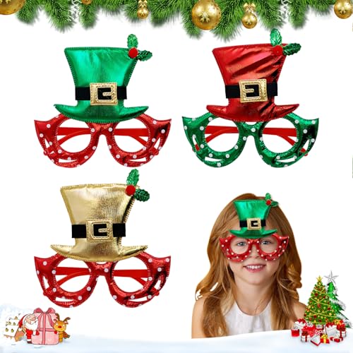 CutitiUU Weihnachten Brille, 3 Stück Weihnachts-Glitzer-Brillen, Weihnachten Novelty Brille, Weihnachtskostümzubehör, Für Weihnachtsfeier Weihnachts Dekoration Ornamente Geschenk CutitiUU Weihnachten Brille, 3 Stück Weihnachts-Glitzer-Brillen, Weihnachten Novelty Brille, Weihnachtskostümzubehör, Für Weihnachtsfeier Weihnachts Dekoration Ornamente Geschenk von CutitiUU