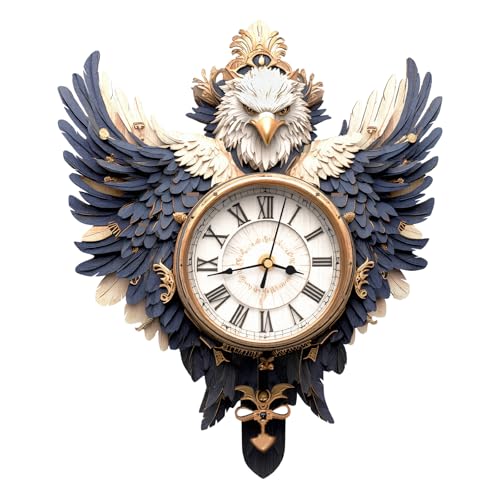 Cutywood 3D Holzpuzzle Erwachsene, Adler Uhr 3D Puzzles Mit funktionaler Uhr (32,9cm*38,4cm), Schreibtisch/Wand Wohndeko, Geschenke für Freunde/Familien Spieleabend von Cutywood