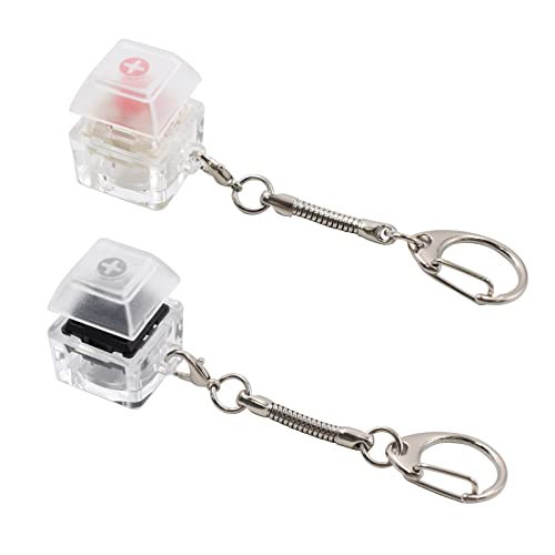 2 Stück Key Fidget Spielzeug mechanischer Schalter Tastatur Fingerspitzen Stressabbau Fidget Button Mechanische Tastatur für Bohrzeit Keyboard von Cuyacili