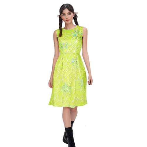 Cuzeolin Joy Kostüm Ekel Kleid Erwachsene Inside Cosplay Out Emotionen Halloween Kostüm Skaterkleid XL von Cuzeolin