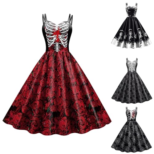 Cvanxluy Halloween Kostüm Damen Sexy Gruselig Nonne Geister Halloween Karneval Teufel Kleid Damen Cosplay Gruselige Retro Kleider Frauen Horror Vintage Partykleid Sexy Kostüm von Cvanxluy