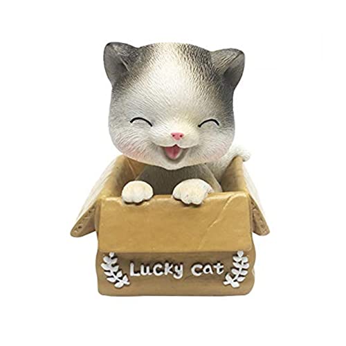 Cxssxling WackelKatze Katze Wackelkopf Figur Wackelfiguren Schaukelspielzeug Tanzender Katze Ornamente Spielzeug für Auto Armaturenbrett Dekoration von Cxssxling