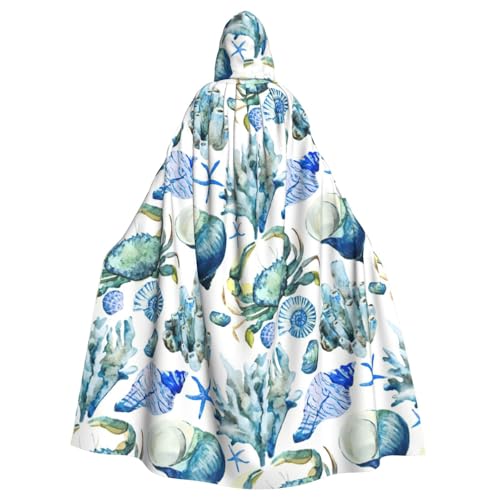 Crab Conch Unisex Cosplay Kostüm Halloween Kapuzenumhang Umhang für Party Verkleiden voller Länge Uniform Robe Crab Conch Unisex Cosplay Kostüm Halloween Kapuzenumhang Umhang für Party Verkleiden voller Länge Uniform Robe von Cxzmnba