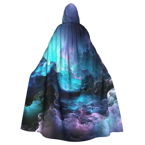 Cxzmnba 3D-Grafik, Universum, Weltraum, Unisex, Cosplay-Kostüm, Halloween, Kapuzenumhang, Umhang für Party, Verkleidung, volle Länge, Uniform-Bademantel von Cxzmnba