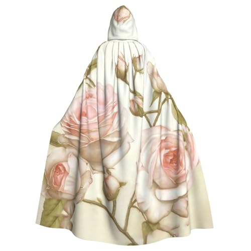 Cxzmnba Beauty Pink Roses Unisex Cosplay Kostüm Halloween Kapuzenumhang Umhang für Party Verkleiden voller Länge Uniform Robe Cxzmnba Beauty Pink Roses Unisex Cosplay Kostüm Halloween Kapuzenumhang Umhang für Party Verkleiden voller Länge Uniform Robe von Cxzmnba