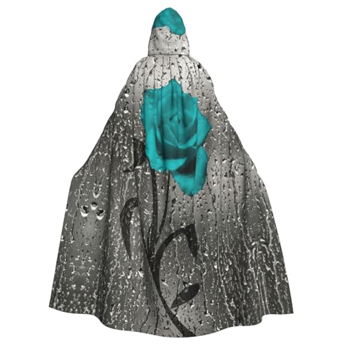Cxzmnba Blaugrün-graue Rosenblüte, Unisex, Cosplay-Kostüm, Halloween, Kapuzenumhang für Party, Verkleidung, durchgehender Uniform-Bademantel Cxzmnba Blaugrün-graue Rosenblüte, Unisex, Cosplay-Kostüm, Halloween, Kapuzenumhang für Party, Verkleidung, durchgehender Uniform-Bademantel von Cxzmnba