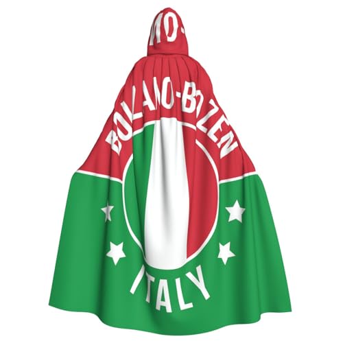 Cxzmnba Bolzano Bozen Italien-Flagge, Unisex, Cosplay-Kostüm, Halloween, Kapuzenumhang, Umhang für Party, Verkleidung, volle Länge, Uniform-Bademantel Cxzmnba Bolzano Bozen Italien-Flagge, Unisex, Cosplay-Kostüm, Halloween, Kapuzenumhang, Umhang für Party, Verkleidung, volle Länge, Uniform-Bademantel von Cxzmnba