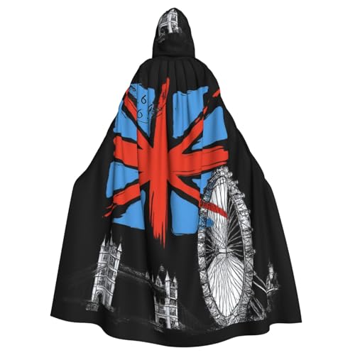 Cxzmnba Britische Flagge mit Londoner Land, Unisex, Cosplay-Kostüm, Halloween, Kapuzenumhang, Umhang für Party, Verkleidung, volle Länge, Uniform-Bademantel Cxzmnba Britische Flagge mit Londoner Land, Unisex, Cosplay-Kostüm, Halloween, Kapuzenumhang, Umhang für Party, Verkleidung, volle Länge, Uniform-Bademantel von Cxzmnba