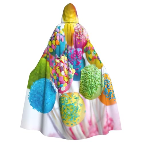Cxzmnba Buntes Bonbon-Unisex-Kostüm, Cosplay-Kostüm, Halloween, Kapuzenumhang für Party, Verkleidung, durchgehender Uniform-Bademantel Cxzmnba Buntes Bonbon-Unisex-Kostüm, Cosplay-Kostüm, Halloween, Kapuzenumhang für Party, Verkleidung, durchgehender Uniform-Bademantel von Cxzmnba