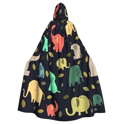 Cxzmnba Buntes Elefant und Blatt, Unisex, Cosplay-Kostüm, Halloween, Kapuzenumhang für Party, Verkleidung, durchgehender Uniform-Bademantel Cxzmnba Buntes Elefant und Blatt, Unisex, Cosplay-Kostüm, Halloween, Kapuzenumhang für Party, Verkleidung, durchgehender Uniform-Bademantel von Cxzmnba